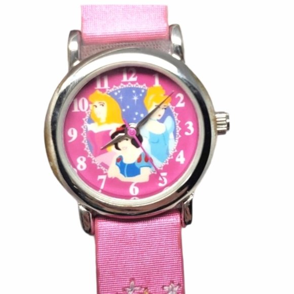 DISNEY Princess Pink Embroidered Crown Watch - Picture 1 of 6